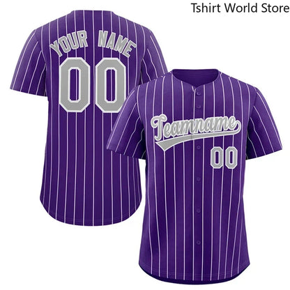 Purple Line Series Sportswear Tops Custom Baseball Jersey Shirt Printed for Men and Women Shirt Casual Shirts