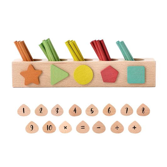 1 Set Wooden Toys Colorful Counting Sticks Number Alphabet Blocks Learning Toys Kids Number Counting Stick Figure Block Toy Baby