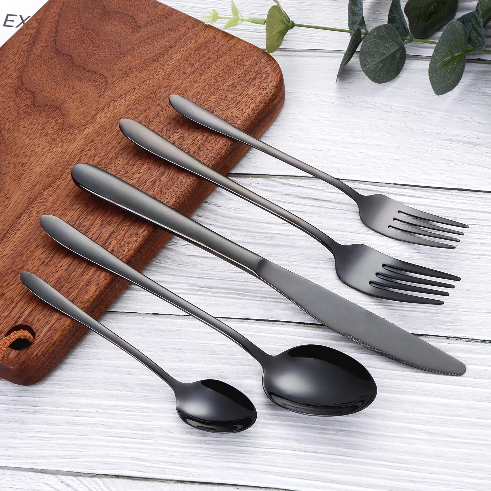 Black Stainless Steel Set | Best Tableware Cutlery Set 