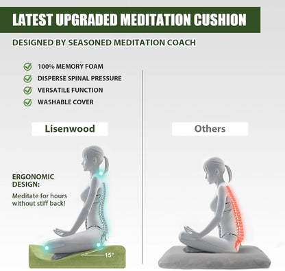 Cushion - Floor Pillow For Women,Large Comfortable Meditation Pillow, Foam Floor Cushion Seating For Adults - Premium Yoga Pillo