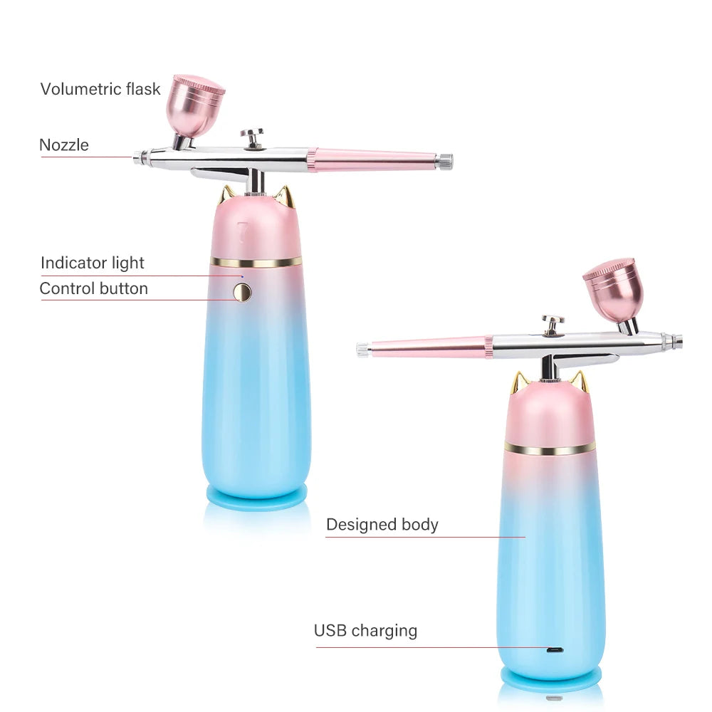 Mini Airbrush with Compressor for Face