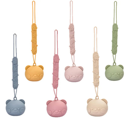 Baby Pacifier Holder BPA Free Food Grade Silicone Infant Portable Soother Container Box Nipple Storage Box Cases Accessories