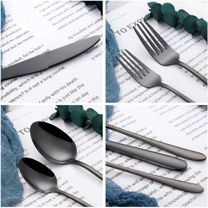 Black Stainless Steel Set | Best Tableware Cutlery Set 