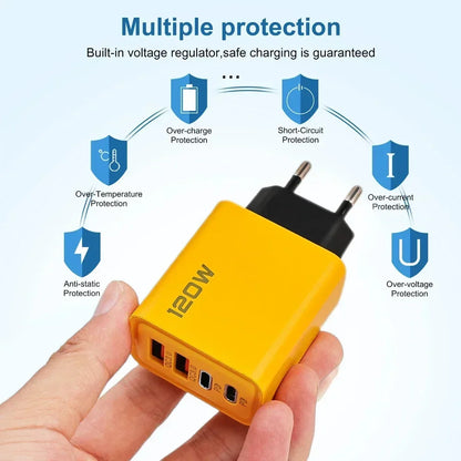 120W Fast Charging 4 Ports