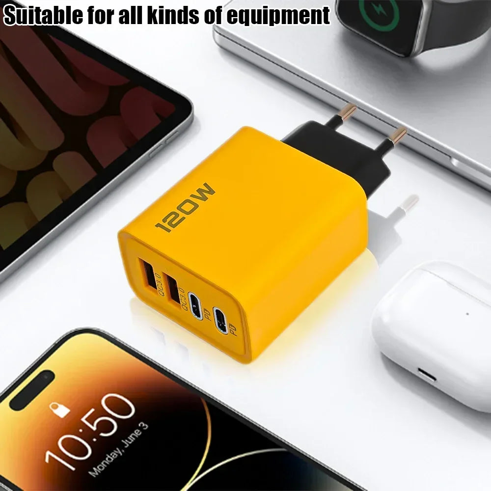 120W Fast Charging 4 Ports