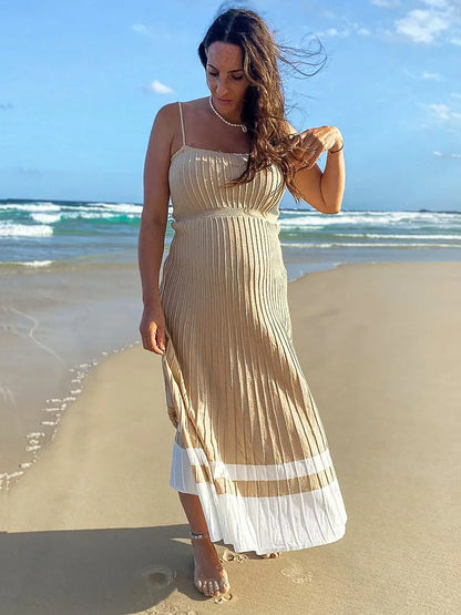 Tossy Backless Ribbed Maxi Dress For Women
