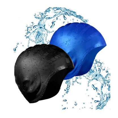Silicone Swimming Cap with Ear Protection