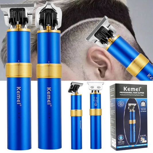 2 in 1 Professional Hair Clipper Beard Nose Trimmer Men's Barber USB Rechargeable Blade 0mm Bald Hair Cutting Machine