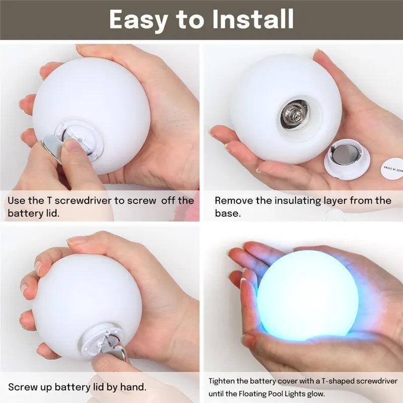 Remote Floating  Pool Lights