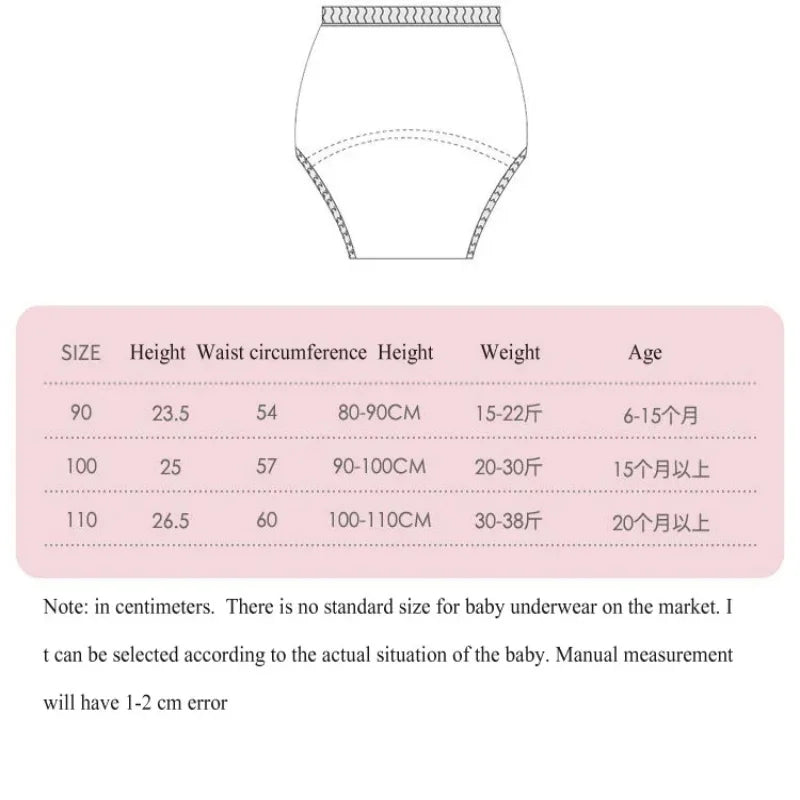 8PC Diapers Panties Baby Potty Training Pants Children's Cotton Urine-proof Underwear Abstain From Diaper  Shorts