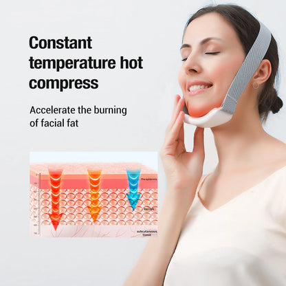 Micro Current Pulse V Face Instrument Slimming Vibrating Massage Hot Compress Firming and Lifting Improves Double Chin USB