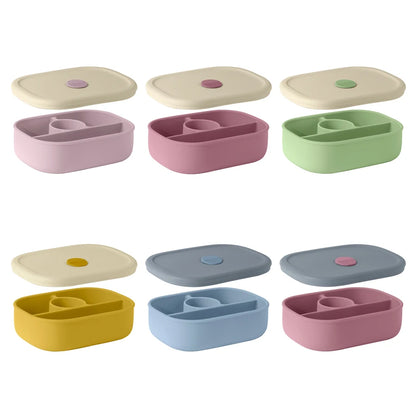 New Portable Lunch Box Food Grade Dishes Tableware Children Bento Box Leakproof Microwavable Feeding Bowl Baby Accessories