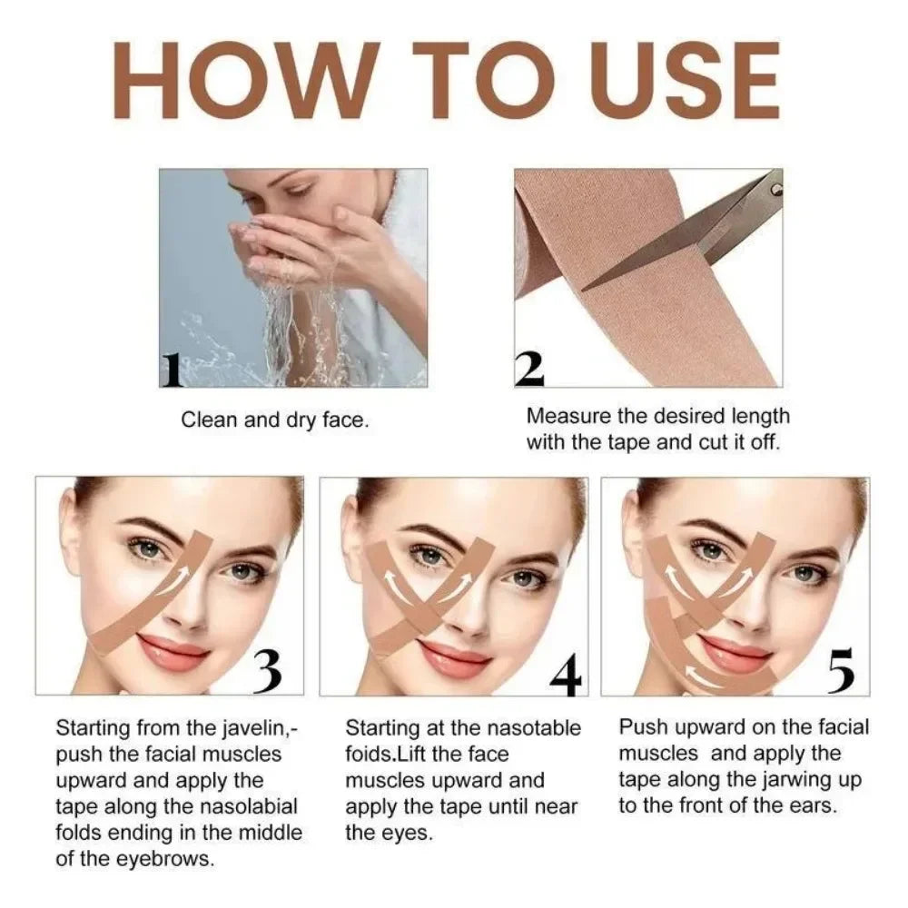 Kinesiology Face Lifting Tape