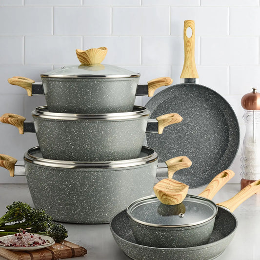 10 Pcs Pots and Pans Set