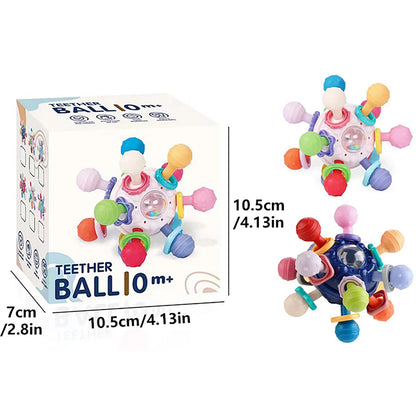 Baby Sensory Teething Toys, Montessori Baby Teethers Rattle Chew Toys - Educational Learning Gifts for Infant Newborn Boys Girls