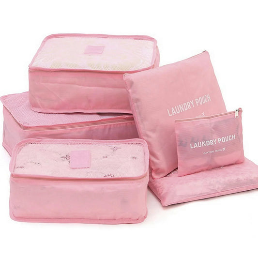 1Set/6Pcs Travel Storage Bag Set for Clothes Tidy Organizer Luggage Pouch Suitcase Handbag Closet Divider Drawer Organizador