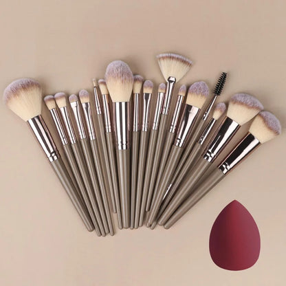 Champagne Golden Makeup Brush Set
