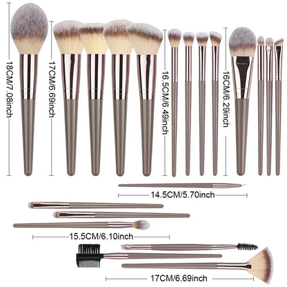 Champagne Golden Makeup Brush Set