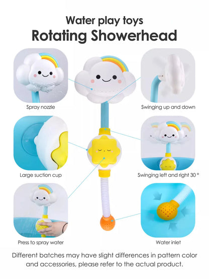 Baby Bath Toys, Bathing Cute Swimming Water Spraying Clouds Flowers Shower Bath Toy For Kids Swimming Pool Water Playing Toy Bab