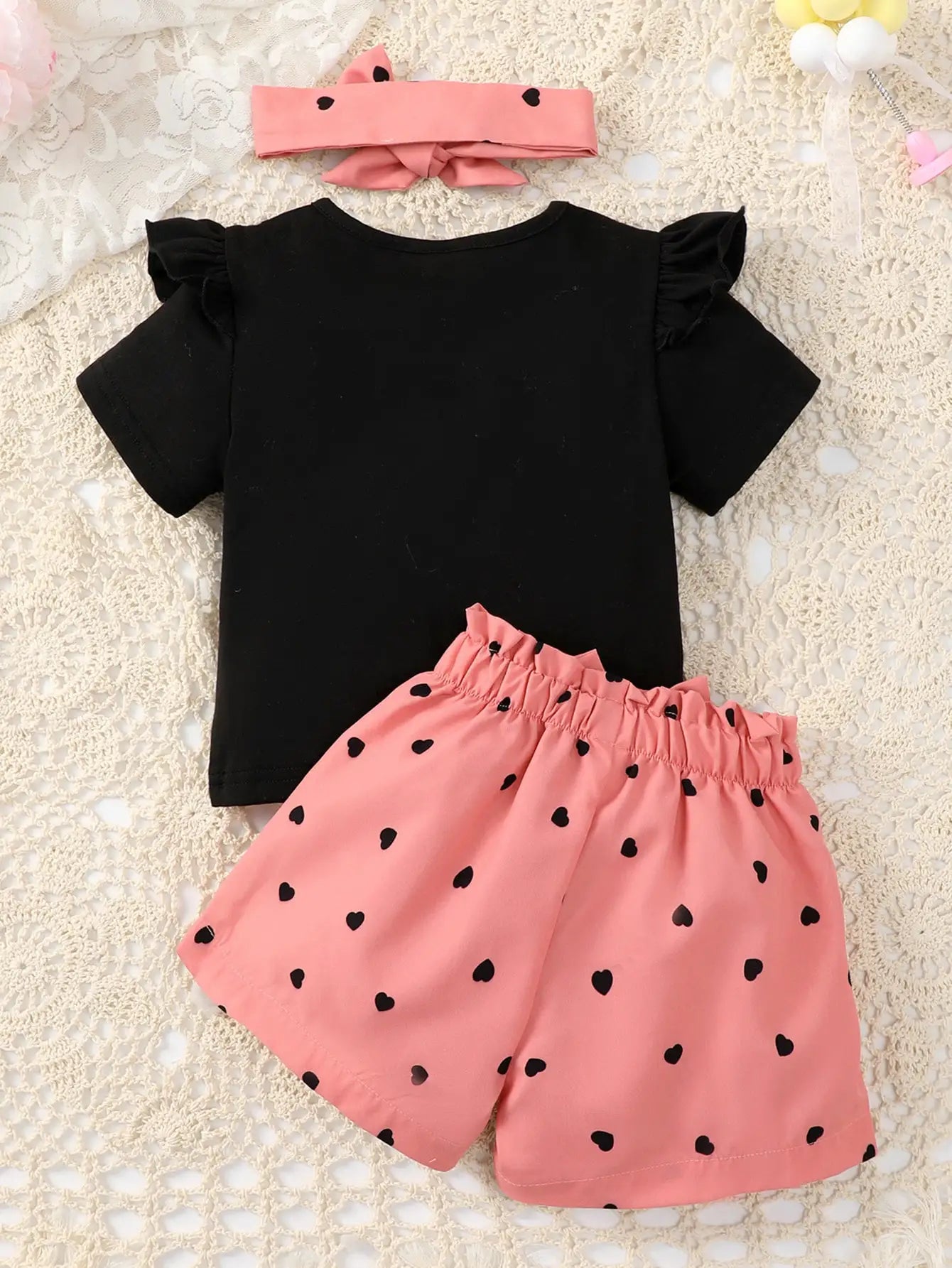 Summer Baby Girl Suit Short-Sleeved Shorts Bow Fashion Children's Clothing 6m-3y