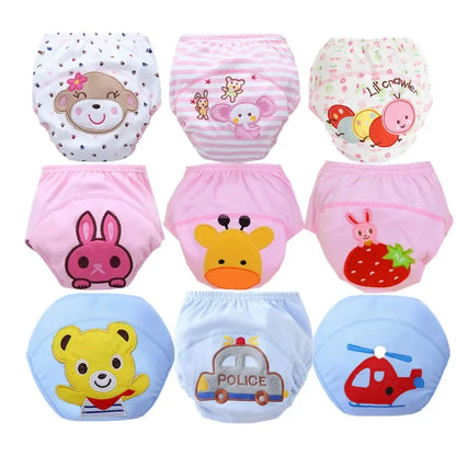 Baby Potty Training PantsBaby Diapers Reusable Panties Cloth Diaper Nappies Washable Underwear Infants