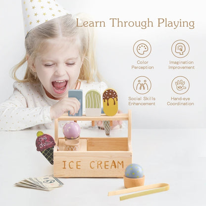 Original Ice Cream Toy Baby Play House Toy Set Simulation Toy Set Simulation Ice Cream Baby Educational Toys Birthday Gift Kids