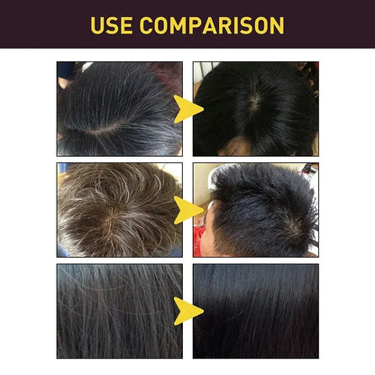 100ml 3 in 1 Hair Dye Shampoo Health Natural Herbal ingredients Permanent Dark Brown Black Shampoo for Women & Men Grey Coverage