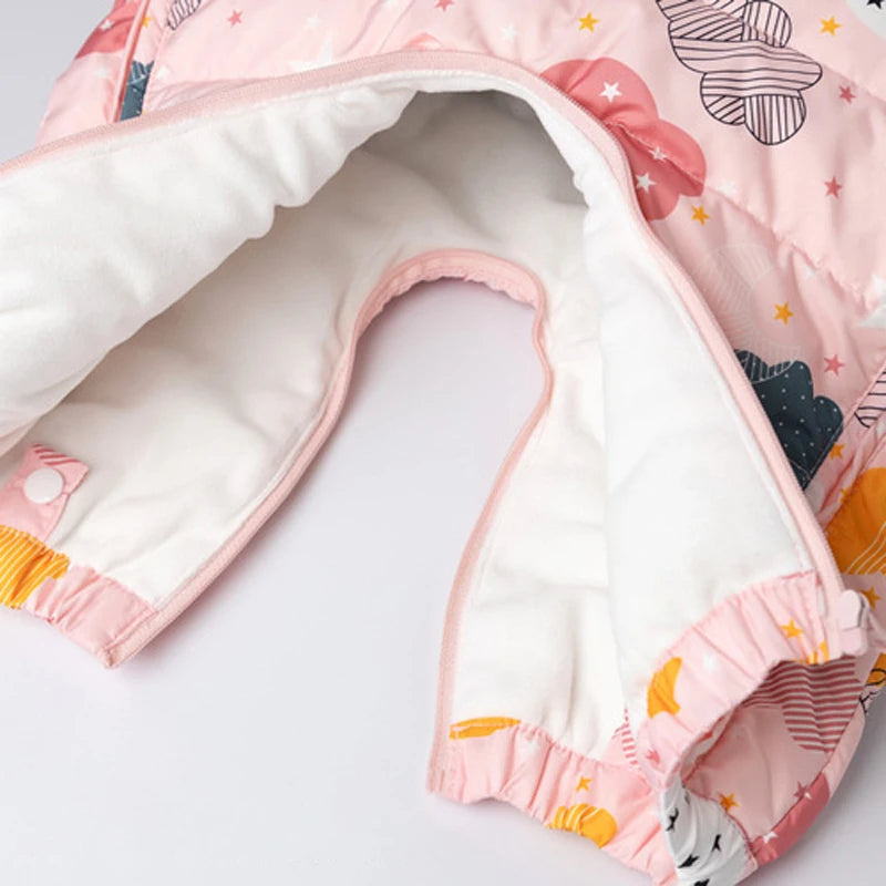 IYEAL Baby Clothes Winter Snowsuit Plus Velvet Duck Down Boys Jumpsuit 0-3 Yrs Newborn Romper Baby Girls Overalls Toddler Coats