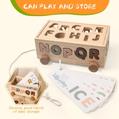 Montessori Puzzle Education Stacking Toy Silicone Letter Car Geometric Shape Shape Matching Toys Kid Early Educational Game Gift