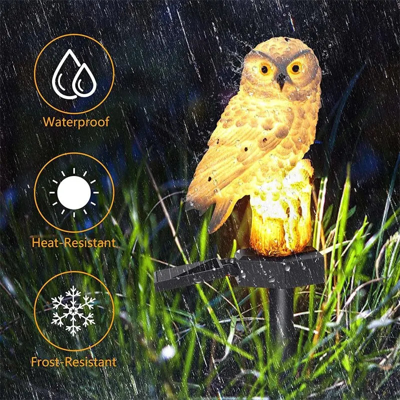 Solar Owl Garden Light