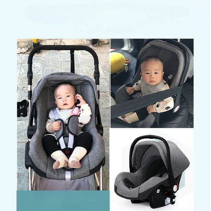 Multifunctional Baby Stroller with Car Seat, High-view Three-in-one Baby Stroller, Foldable, Two-way, Adjustable Armrests