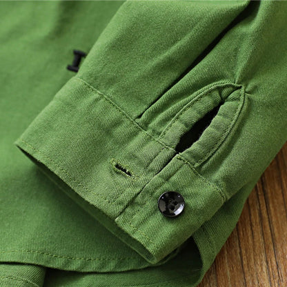 IYEAL 2024 Boys' Spring Clothes Korean Children's Tops Clothing Cotton Long Sleeved Collar Shirts For Kids Boys Wear 3-12 Years