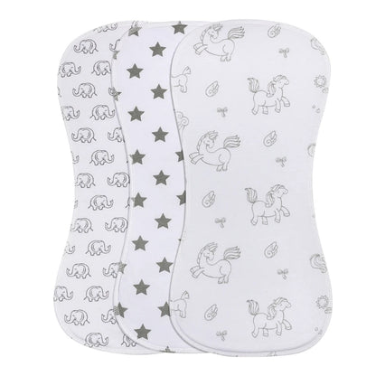2-Layer Burp Cloth Newborn Bibs Absorbent Baby Feeding Teething Bibs Soft-Cotton Burp Cloths for Babies Baby Shower-Gift