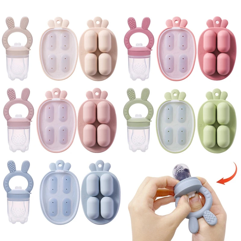 Baby Pacifier Fruit Feeder Food-grade Silicone Newborn Nipple Fruit Food Vegetable Feeding Soother Baby Nursing Teether Toy Gift