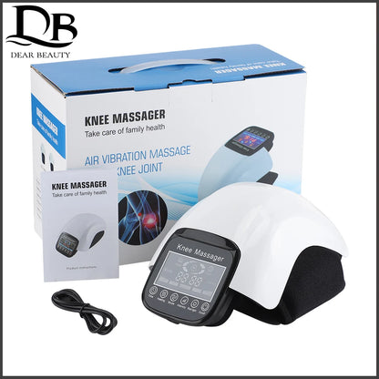 Knee Massage Electric Heating Infrared Pad Air Pressure Vibration Physiotherapy Instrument LCD Display Joint Pain Relief 3 Level