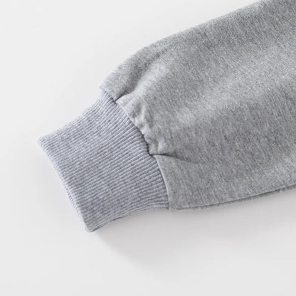IYEAL Autumn 2023 New Boys' V-shaped Pattern Long Sleeve Set Casual Navy blue Grey Round Neck Sweatshirt Two Piece Set