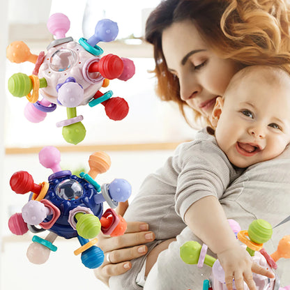 Baby Sensory Teething Toys, Montessori Baby Teethers Rattle Chew Toys - Educational Learning Gifts for Infant Newborn Boys Girls