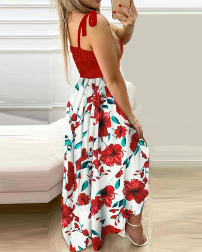 Floral Spaghetti Strap Maxi Dress