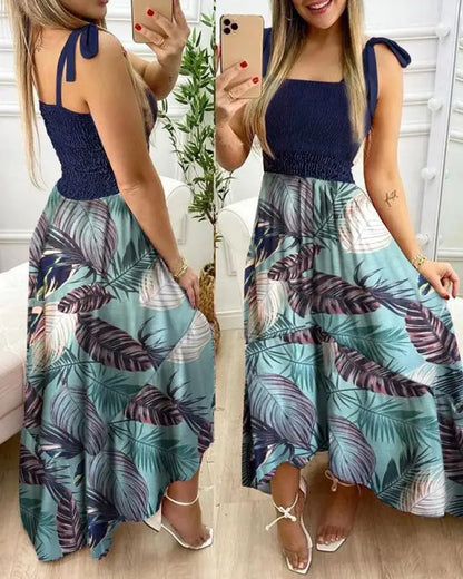 Floral Spaghetti Strap Maxi Dress