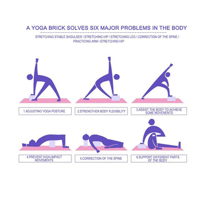 EVA Yoga Blocks Dance Leg Press Exercise Bricks Non-slip Yoga Pillow Fitness Body Building Accessories Yoga Meditation Equipment