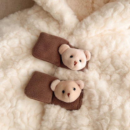 IYEAL Winter Baby Cute Cloak New Baby Clothing Baby Thickened Cloak Winter Cartoon Hooded Ears Warm Plus Fleece Coat