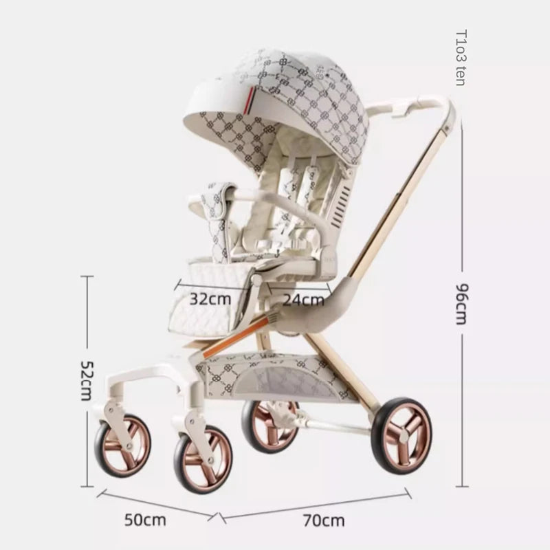 Lightweight Stroller Folding Two-way can sit and lie down High Landscape 0-6 years old Children Stroller