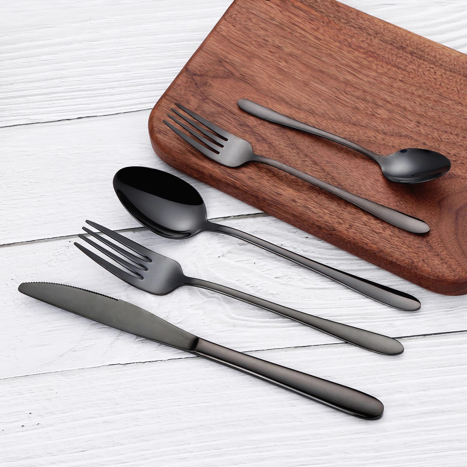 Black Stainless Steel Set | Best Tableware Cutlery Set 