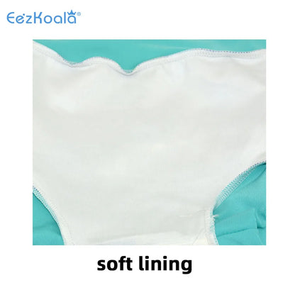 Eezkoala Newborn Baby Leakproof Swimming Diaper Baby Swimwear Boys Girls  Printed Cloth Diapers  High Waist Swimming Nappies