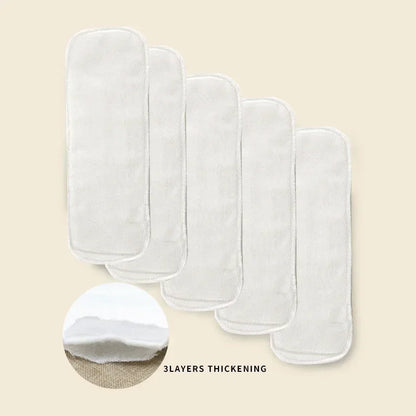 5/10Pcs Baby Diapers Reusable Washable Cotton Diaper Ecological Nappies Insert Cotton Cloth Breathable Absorbent Cloth Diapers