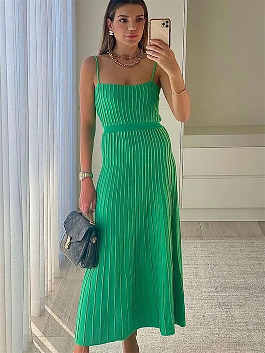 Tossy Backless Ribbed Maxi Dress For Women
