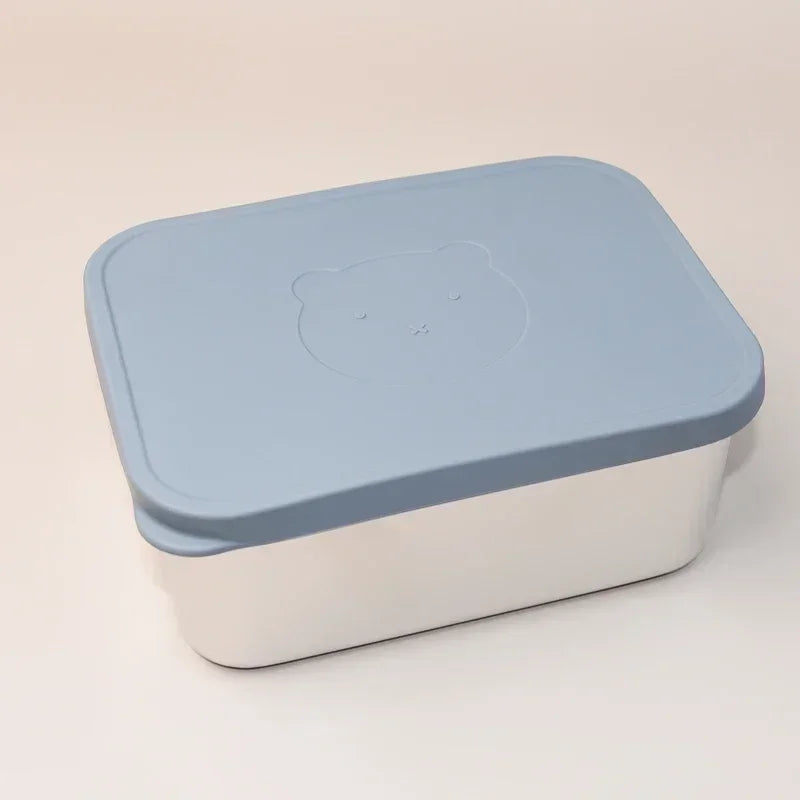 Stainless Steel Lunch Box Environmentally Friendly Food Grade Bpa Free Leakproof Children's Lunch Box Silicone Lid Lunch Box