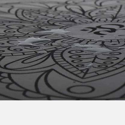 SHENGDE Custom Logo Meditation Non Slip Rubber Durable Waterproof Bottom Pu Circle Round Eco-friendly Yoga Mat