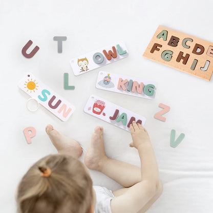 Montessori Puzzle Education Stacking Toy Silicone Letter Car Geometric Shape Shape Matching Toys Kid Early Educational Game Gift