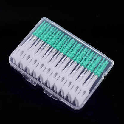 40/120pcs Interdental Silicone Brushes Dental Toothpicks Brush Between Teeth Silicone Toothpicks With Thread Oral Cleaning Tool